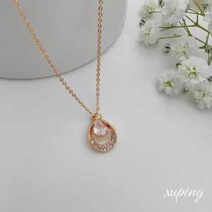 گردنبند ژوپینگ طرح اشک نگین